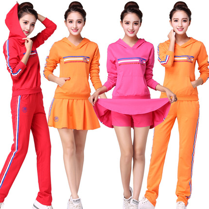 春夏舞乐滋广场舞服装新款套装 纯棉弹力服装连帽舞蹈服1183