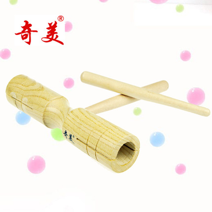 奇美双响桶 高低音双响筒 儿童打击乐 幼儿早教打击乐器