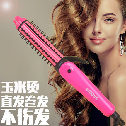 三合一卷发器 两用卷发棒 X010玉米烫蓬松卷发器 直发电夹板批发