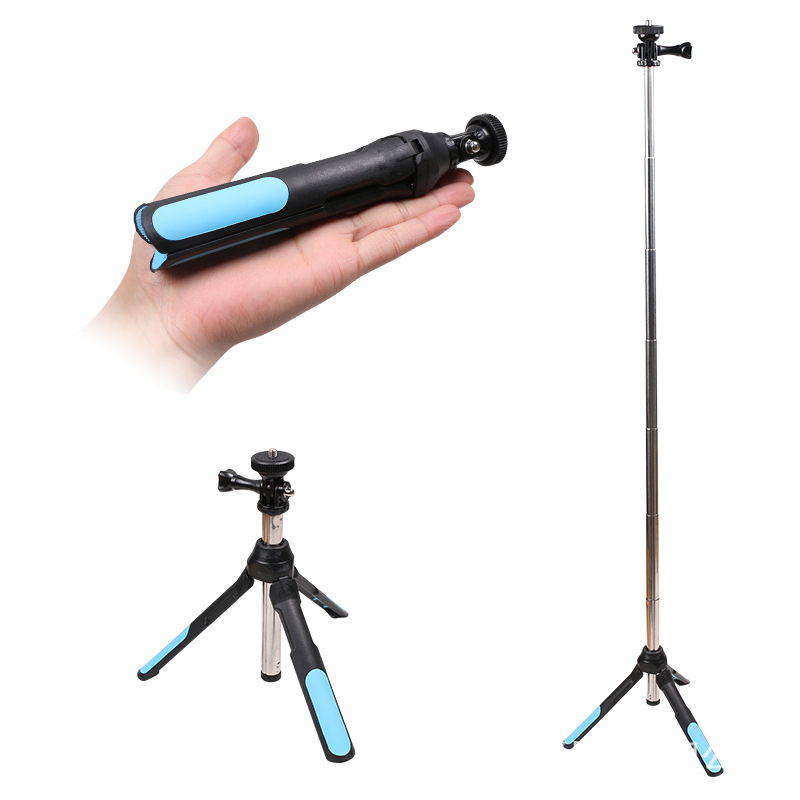 多功能手机 运动相机三脚架自拍杆 For Gopro小蚁配件 蓝牙遥控器