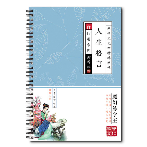 凹槽练字帖硬笔成人男女生行楷书法学生速成反复使用字帖人生格言