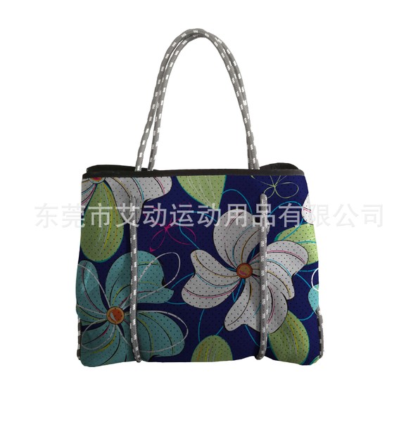 氯丁橡胶冲孔沙滩包 潜水料购物袋 Neoprene Beach Bag户外收纳袋