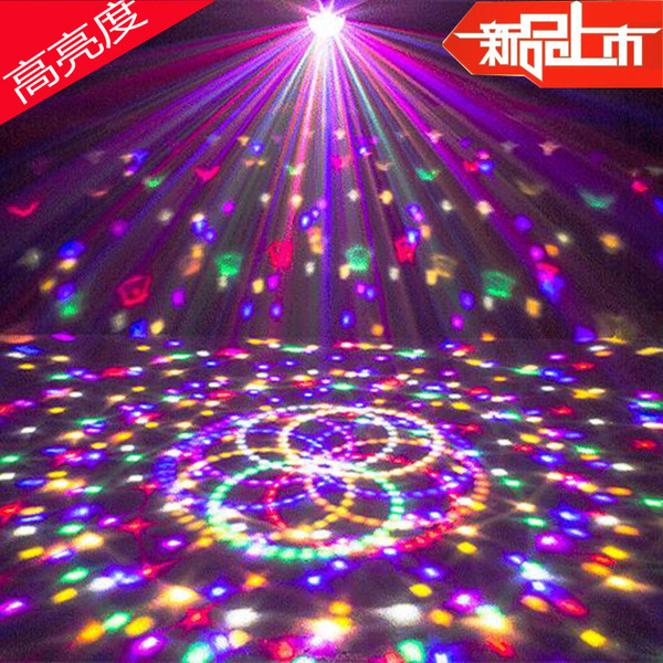 家用水晶魔球七彩灯声控激光灯舞台灯光舞厅包房摇滚闪光灯一件代