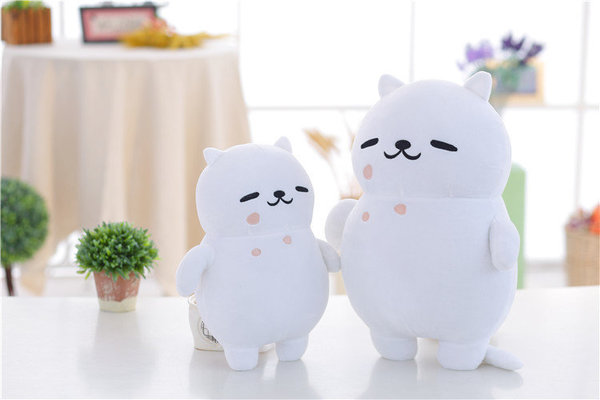 游戏动漫周边 猫咪后院满足桑大白猫公仔 猫咪创意毛绒玩具