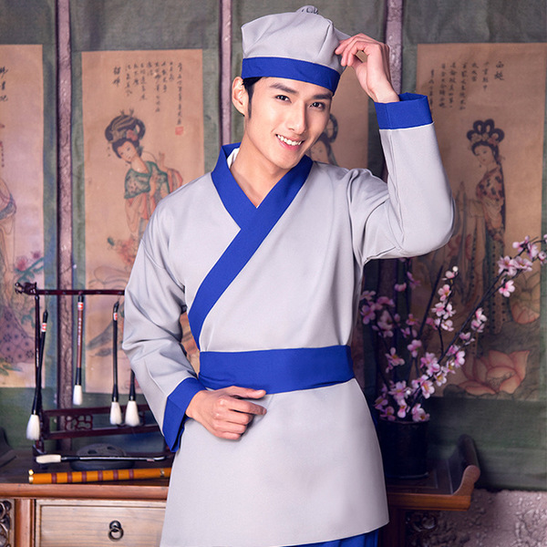 古装批发 男唐装汉服家丁服装平民百姓服装 小二服古装表演服