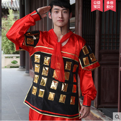 新款古代士兵服装古装盔甲披风戏曲表演服装花木兰服装将军服汉服