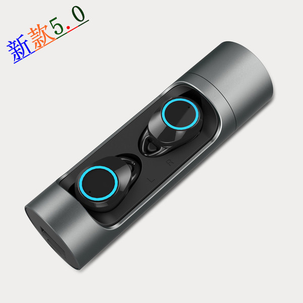 跨境新款tws无线蓝牙5.0耳机X8 音量加减双耳通话7级防水应急充电