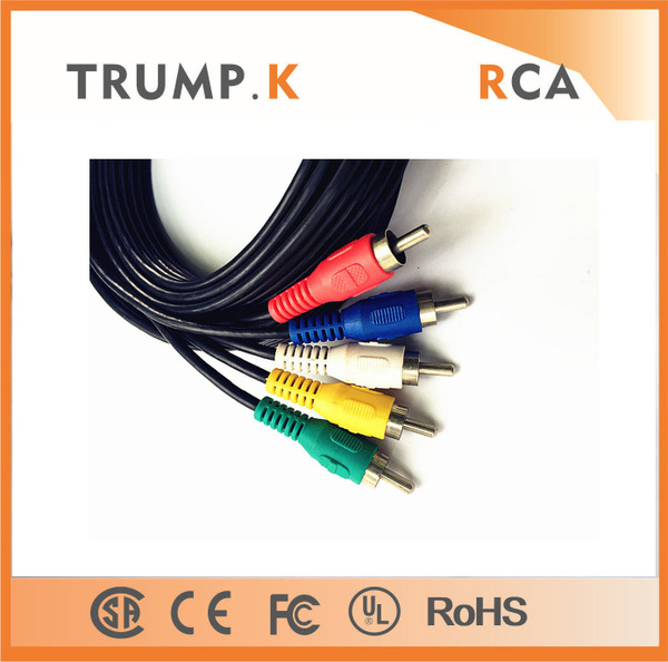 5RCA-5RCA音视频线 RGB线 分音频接口/视频接口 电视连接线 3m