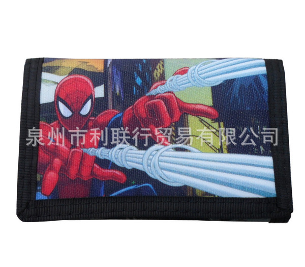 正品蜘蛛侠钱包小学生新年款时尚零钱包电影同款男生儿童钱包