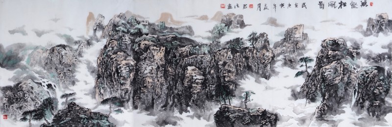 万壑松风图