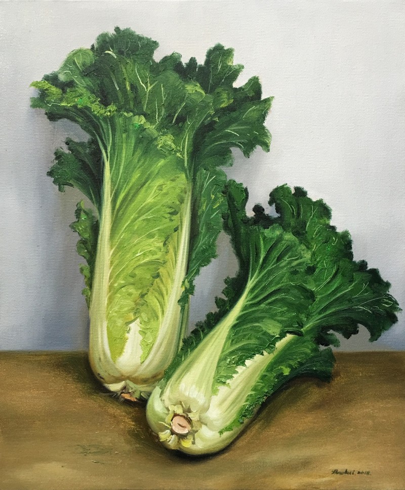 《白菜之二》60×50cm 布面油画 2018年