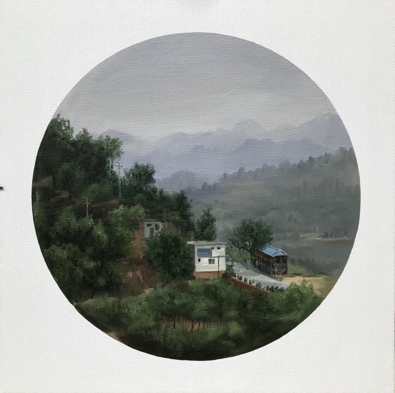 《那山》 60×60cm 布面油画 2018年 