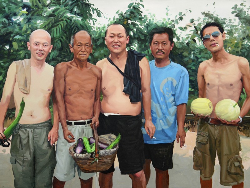 《阳光下的收获》150×200cm 布面油画 2015年