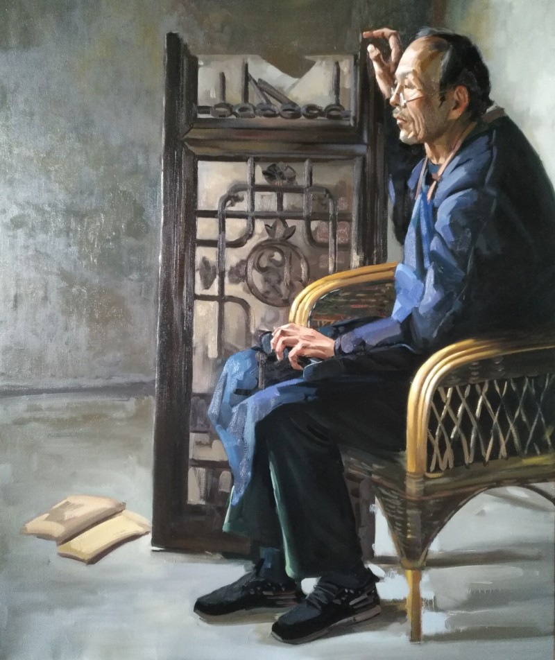工匠精神120×100cm 布面油画 2017年