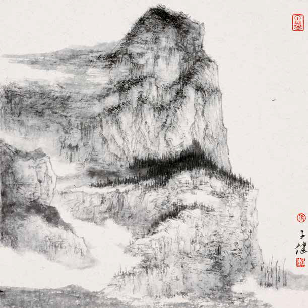 静對青山